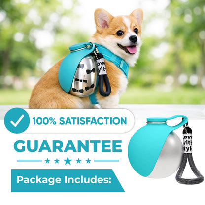 🎉 2026 Sale — Over 19,000 Sold! 🐾 2-in-1 Portable Dog Water Bottle – Flips Open to a Bowl, Leak-Proof Stainless Steel – Hydration on the Go! ✨