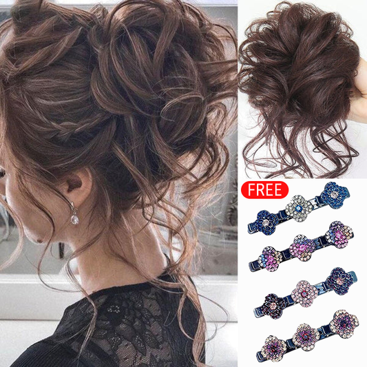 BUY 1 GET 1 FREE+Small gifts!🎁 Effortless Messy Bun Scrunchie – Instant Volume & Curls