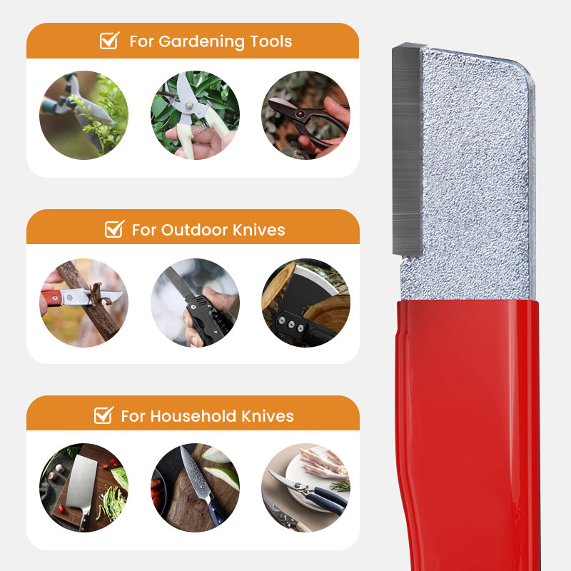 Dual-purpose whetstone sharpening kitchen knife and garden tool