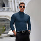 🔥 Men's High Neck Slim Fit T-Shirt - Stretchy & Breathable for Gym or Casual, Modern Style & Comfort 🏃‍♂️📦