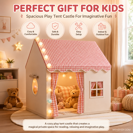 🏰 60% OFF NOW! ⏰ Children's Play Tent Castle – Spacious & easy to set up – Breathable fabric, perfect for indoor or outdoor fun – encourages imaginative play ✨🧸