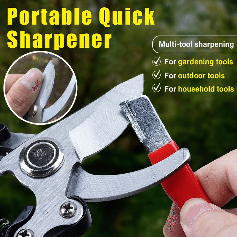 Red outdoor portable dual purpose whetstone with cover