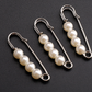 ✨Pearl Brooch Pins,Safety Pins for Clothing Dress pants skirt Cardigan Collar，Faux Pearl Rhinestones Brooches for Women Girls Pants Extender Safety Pins