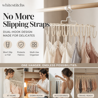📢📢50% OFF !! ⏰Appendiabiti per Lingerie con Spalline — Supporto Multifunzionale a Doppio Gancio per Camisole