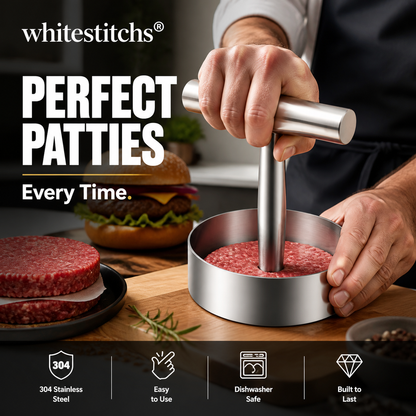 🔥50% OFF!🥩Steak Press Round Patty Mold | Food‑Grade 304 Stainless Steel Burger Patty Maker