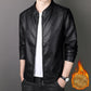 🔥Clearance Sale🔥Men's Stand Collar Faux Leather Jacket