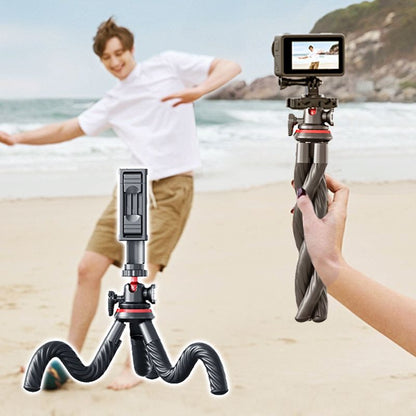 Flexible Octopus Telescopic Pole Tripod with Phone Clip