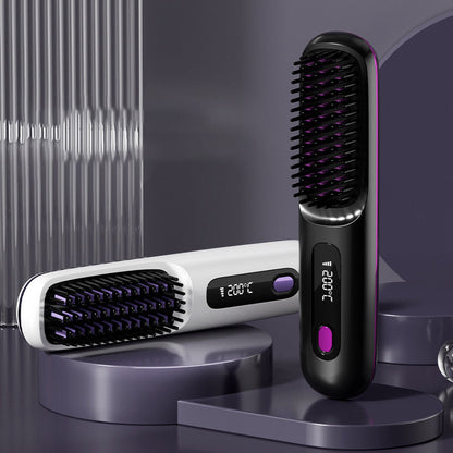 🔥Summer Hot Sale 49% Off🔥Wireless Ceramic Heating Hair Straightening Comb