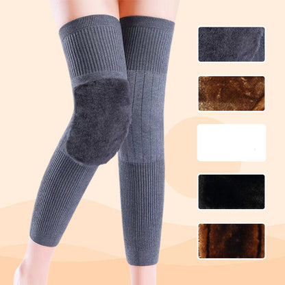 Universal anti-cold thickened plush knee pads