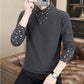 Men's Casual Warm Long Sleeve Faux Two-Piece Top