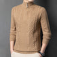 Men's Warm Quarter Zip Knit Sweater