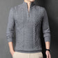 Men's Warm Quarter Zip Knit Sweater
