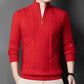 Men's Warm Quarter Zip Knit Sweater