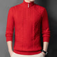 Men's Warm Quarter Zip Knit Sweater