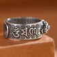 Wealth in Hand! Lucky Pixiu Open Ring with Gem Embellishment