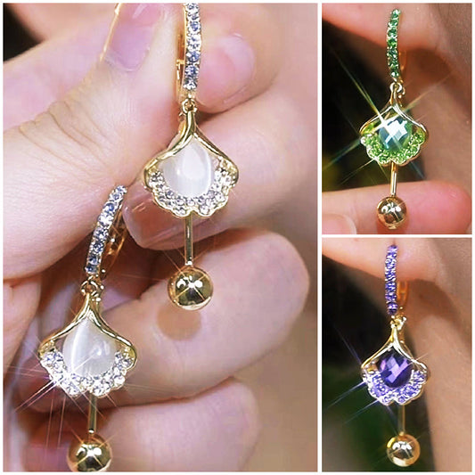 Delicate Ginkgo Leaf Earrings for Women