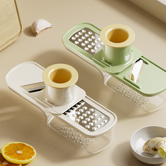 🥔 3-in-1 Mandoline Slicer with Container - Sharp Blades for Perfect Veggie Cuts, Compact & Dishwasher Safe 🥒📦