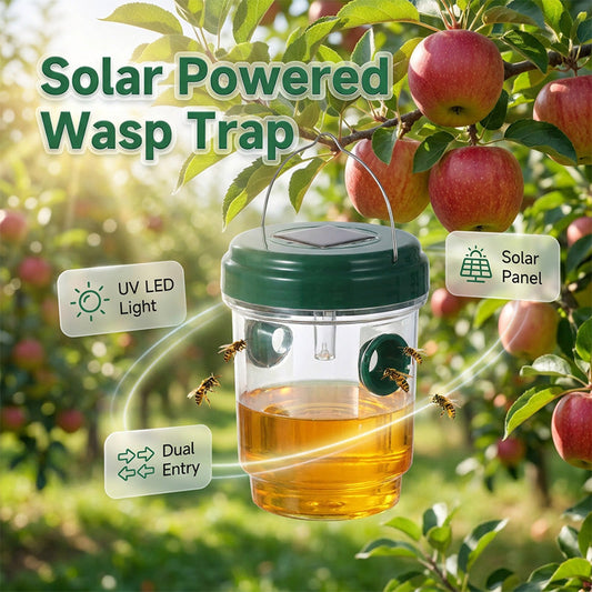 🐝☀️ Solar-powered wasp trap for patios and gardens 🔋🌿 – effective, rechargeable and weatherproof – chemical-free, covers up to 500 m² !