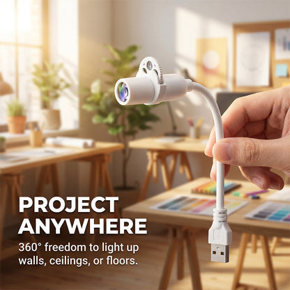 Flexible Gooseneck Star & Moon Projector Lamp