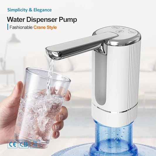🚰 LIMITED-TIME 50% OFF! 💥 Automatic Dispenser Pump – Rechargeable, Foldable Spout, Universal Fit ✨