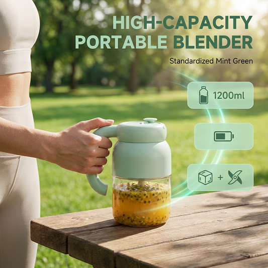 Portable Rechargeable Blender with Straw