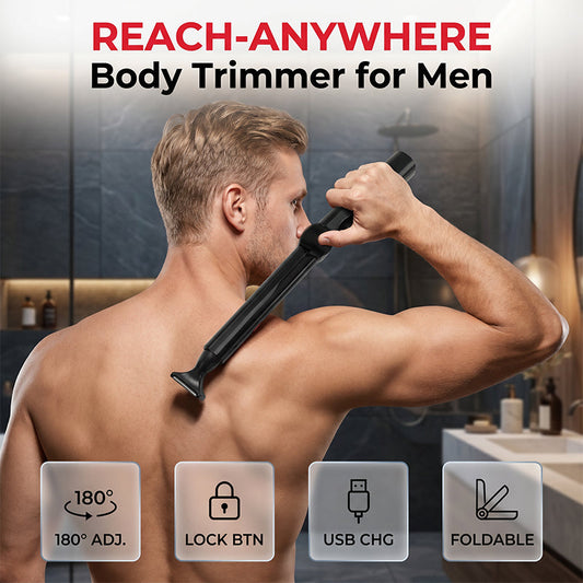 🔥Hot Sale 50% OFF🔥No More Nicks & Pulls! Reach-Anywhere Body Trimmer – Safe for Chest, Back & Below-the-Belt.