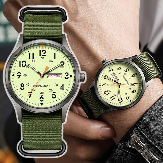 ⏳Time-Limited Special⏰Men's Quartz Watch with Luminous Display – Dual Glow, 30M Water Resistant, Date Window 🕶️
