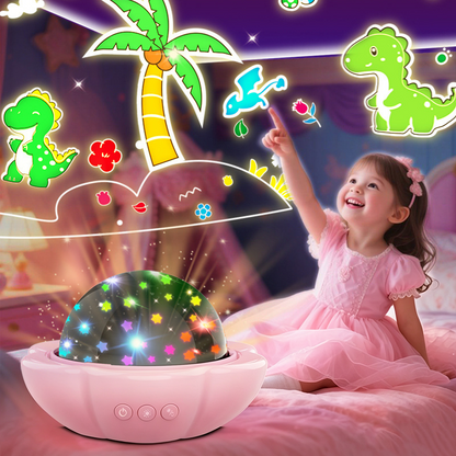 2-in-1 Galaxy Projector Night Light with Projection Films