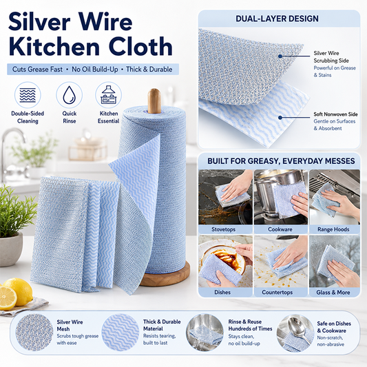 Deep-Clean Silver Dish Cloth