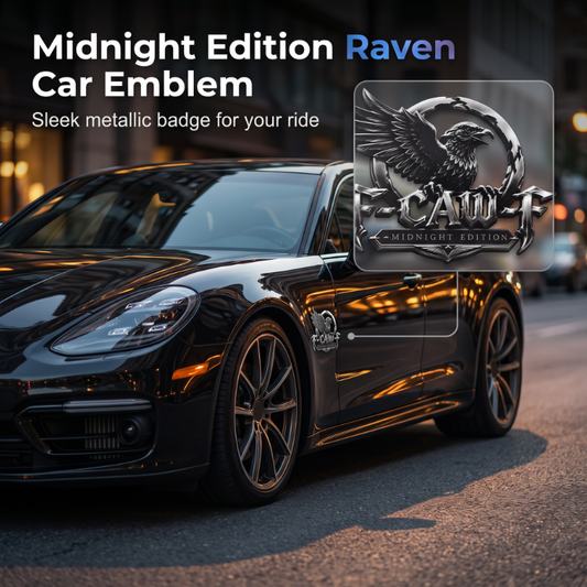 Midnight Edition Raven Metal Emblem for Cars and Trucks