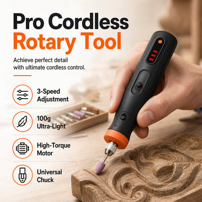 🔥Hot Sale 50% OFF🔥 Mini Cordless Rotary Tool Kit – Variable Speed, USB Rechargeable, with Accessories, for Light DIY Tasks 🛠️