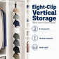 Wall Mounted Hat Organizer with 8 Clips