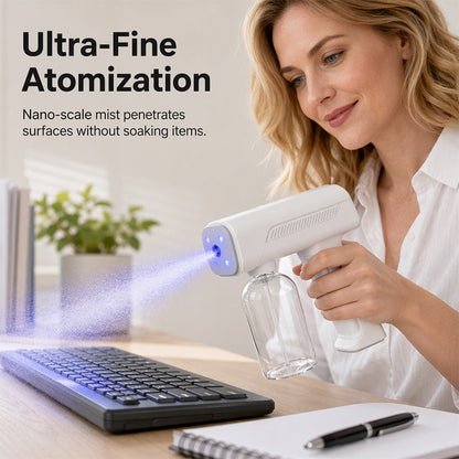 Wireless Handheld Nano Disinfection Spray Gun with Blue Light
