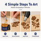 🔥50% OFF! Heat-Activated Wood Burning Paste – DIY Pyrography on Wood, Leather & Canvas with Heat Gun! 🎨✨