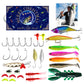 Christmas Fishing Lure Advent Calendar Blind Box Set with Minnow Popper Spoons
