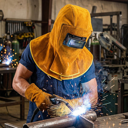 🔥 50% OFF NOW! 🛡️ Heavy-Duty Welding Mask – Neck & Shoulder Cover, Flip-Up Lens & Rivet-Reinforced – Full Upper Body Protection ⚡