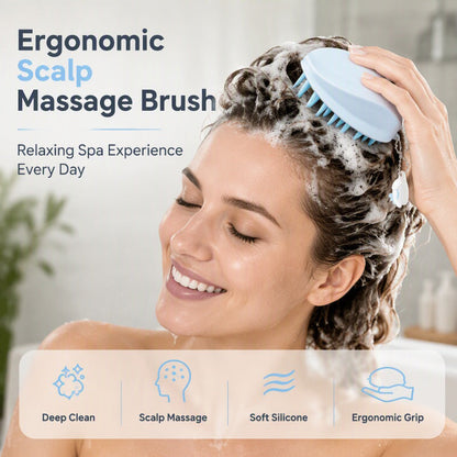 Silicone Scalp Massage Shampoo Brush