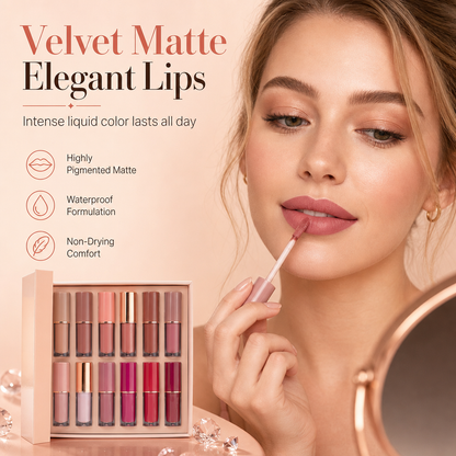 Waterproof Long-Lasting Matte Lip Gloss Set