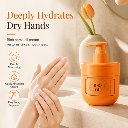 Horse Oil Hand Cream for Moisturizing and Hydrating